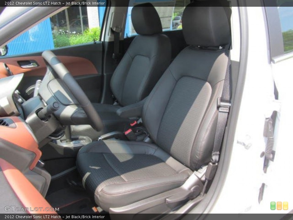 Jet Black/Brick Interior Photo for the 2012 Chevrolet Sonic LTZ Hatch #65682486