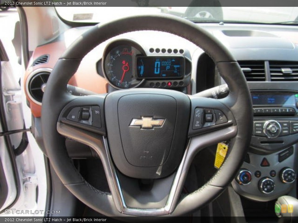 Jet Black/Brick Interior Steering Wheel for the 2012 Chevrolet Sonic LTZ Hatch #65682501