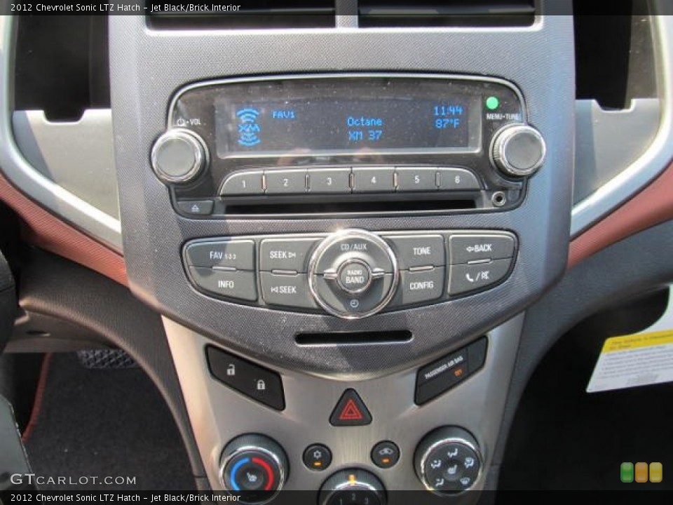 Jet Black/Brick Interior Controls for the 2012 Chevrolet Sonic LTZ Hatch #65682513