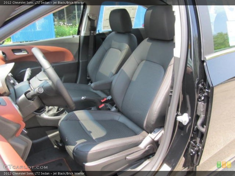 Jet Black/Brick Interior Photo for the 2012 Chevrolet Sonic LTZ Sedan #65682636