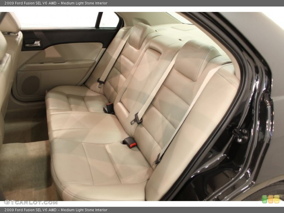 Medium Light Stone Interior Rear Seat for the 2009 Ford Fusion SEL V6 AWD #65682780