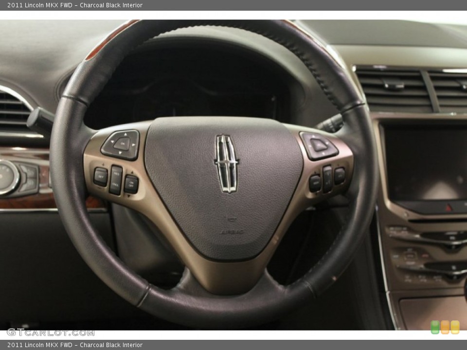 Charcoal Black Interior Steering Wheel for the 2011 Lincoln MKX FWD #65683356
