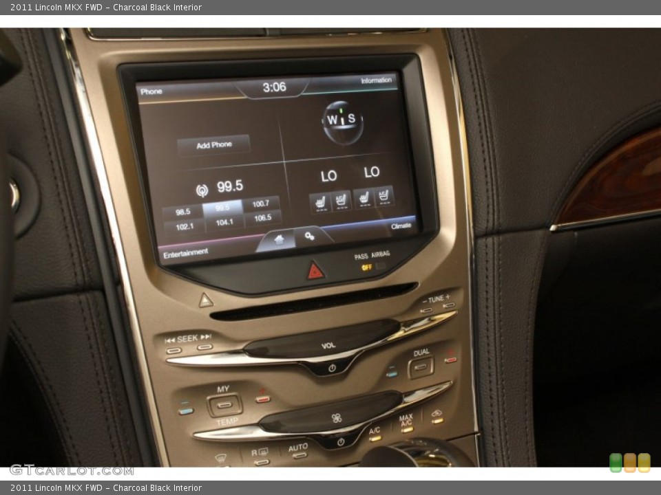 Charcoal Black Interior Controls for the 2011 Lincoln MKX FWD #65683479