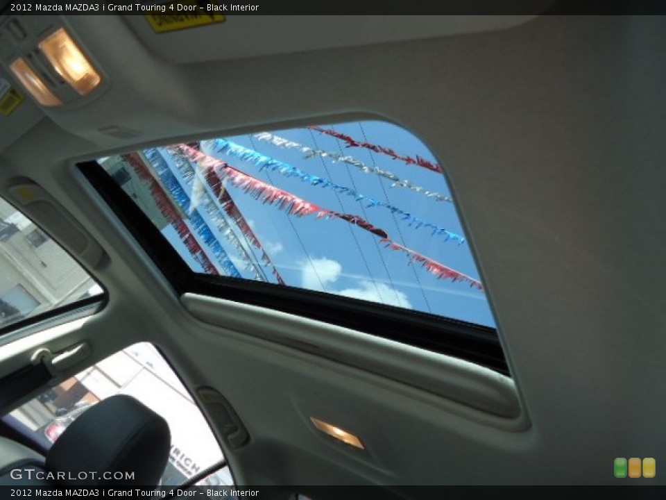 Black Interior Sunroof for the 2012 Mazda MAZDA3 i Grand Touring 4 Door #65684898