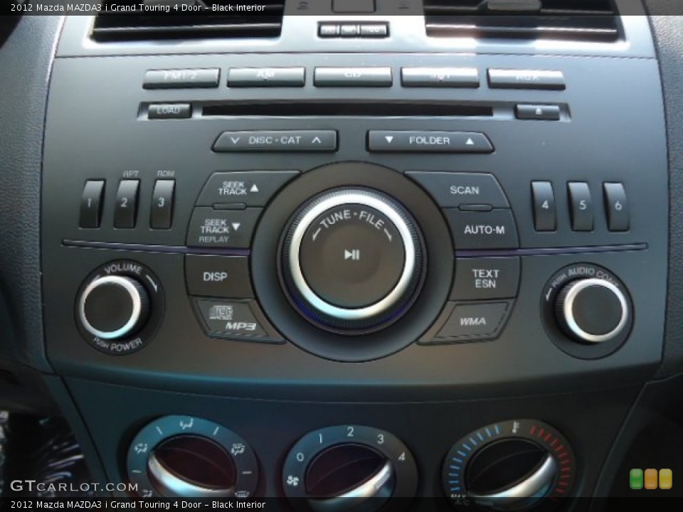 Black Interior Controls for the 2012 Mazda MAZDA3 i Grand Touring 4 Door #65684925