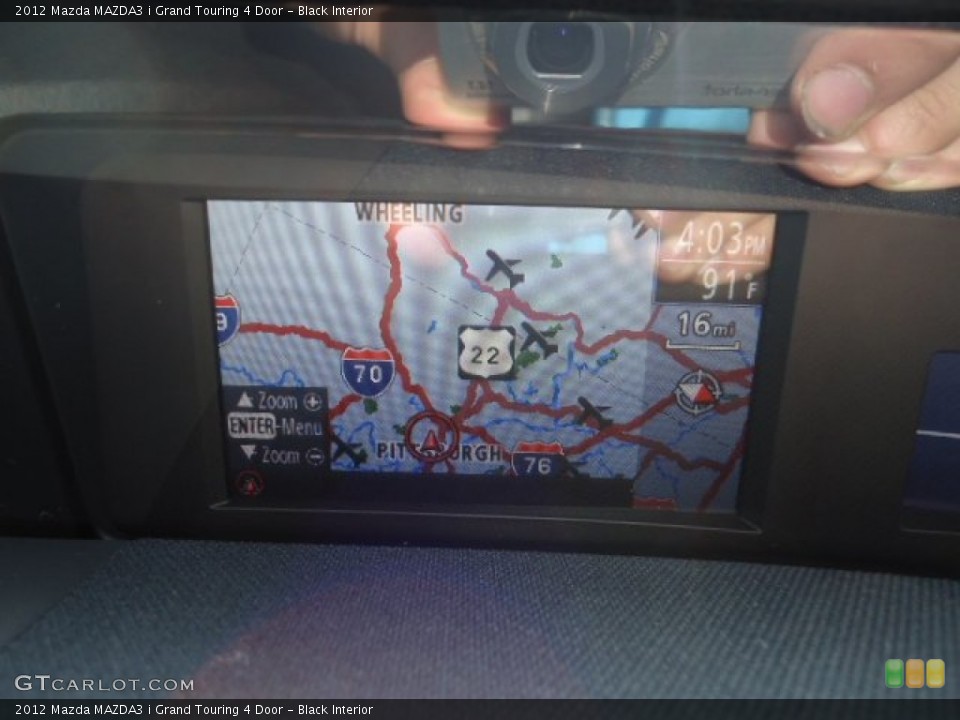 Black Interior Navigation for the 2012 Mazda MAZDA3 i Grand Touring 4 Door #65684943