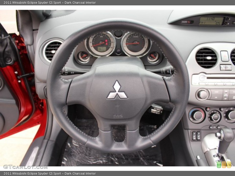 Dark Charcoal Interior Steering Wheel for the 2011 Mitsubishi Eclipse Spyder GS Sport #65685430