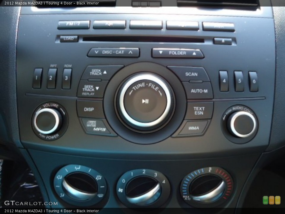 Black Interior Controls for the 2012 Mazda MAZDA3 i Touring 4 Door #65685496