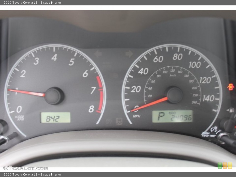 Bisque Interior Gauges for the 2010 Toyota Corolla LE #65685651