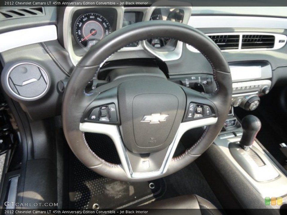 Jet Black Interior Steering Wheel for the 2012 Chevrolet Camaro LT 45th Anniversary Edition Convertible #65686002
