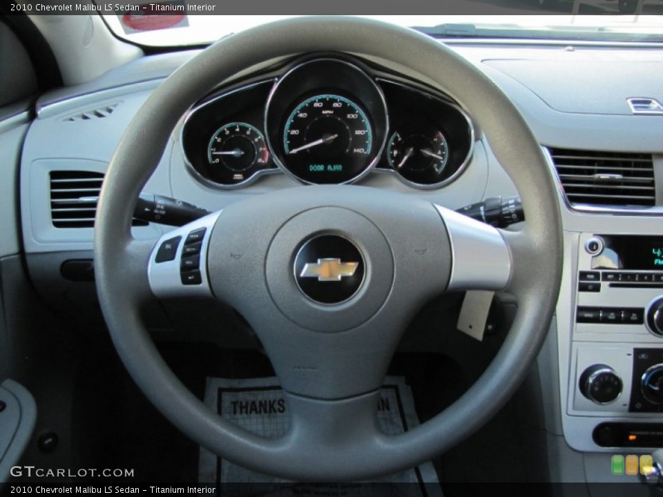 Titanium Interior Steering Wheel for the 2010 Chevrolet Malibu LS Sedan #65687458