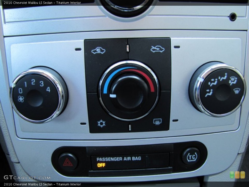 Titanium Interior Controls for the 2010 Chevrolet Malibu LS Sedan #65687534
