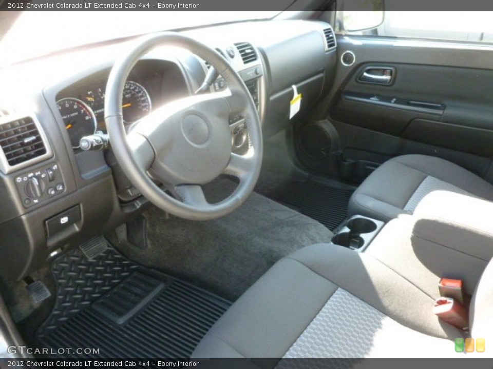Ebony Interior Prime Interior for the 2012 Chevrolet Colorado LT Extended Cab 4x4 #65694449