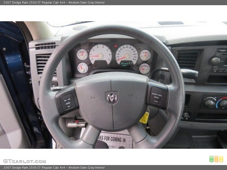 Medium Slate Gray Interior Steering Wheel for the 2007 Dodge Ram 2500 ST Regular Cab 4x4 #65696144