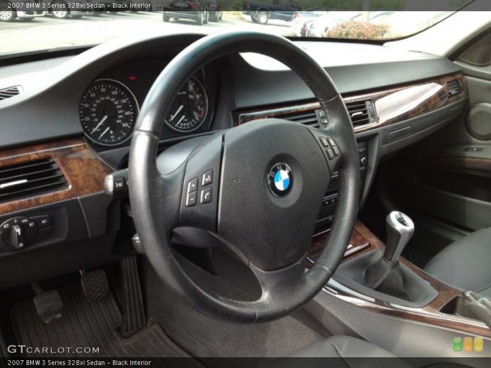 Black Interior Steering Wheel for the 2007 BMW 3 Series 328xi Sedan #65699318