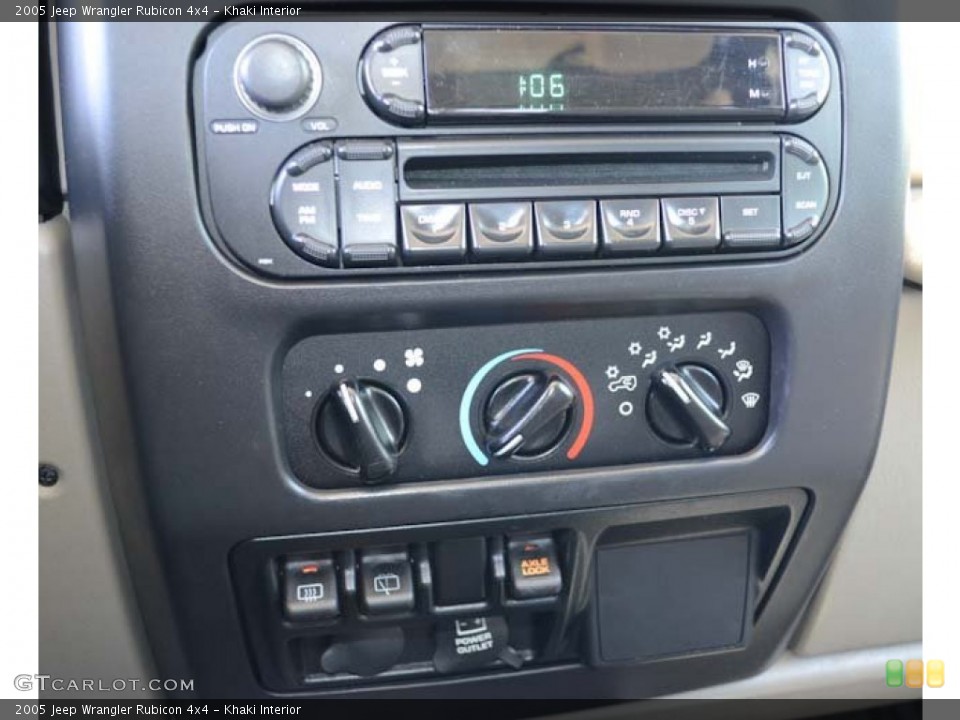 Khaki Interior Controls for the 2005 Jeep Wrangler Rubicon 4x4 #65700443