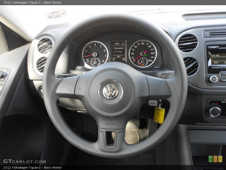 Black Interior Steering Wheel for the 2012 Volkswagen Tiguan S #65706392