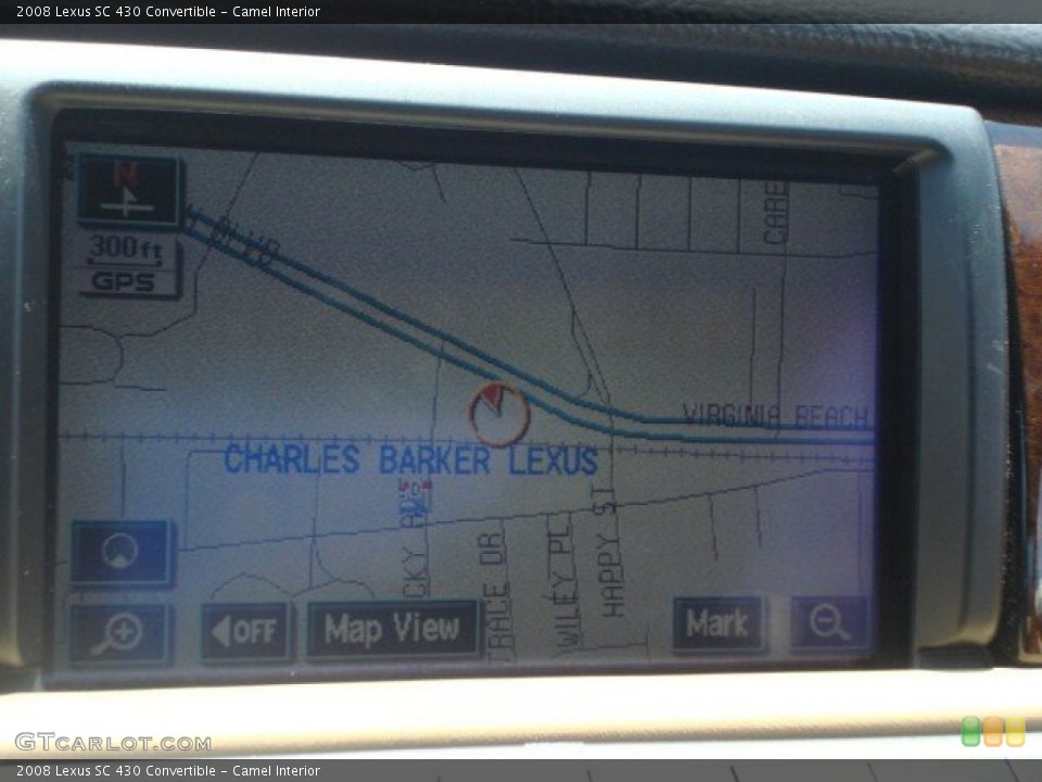 Camel Interior Navigation for the 2008 Lexus SC 430 Convertible #65710499