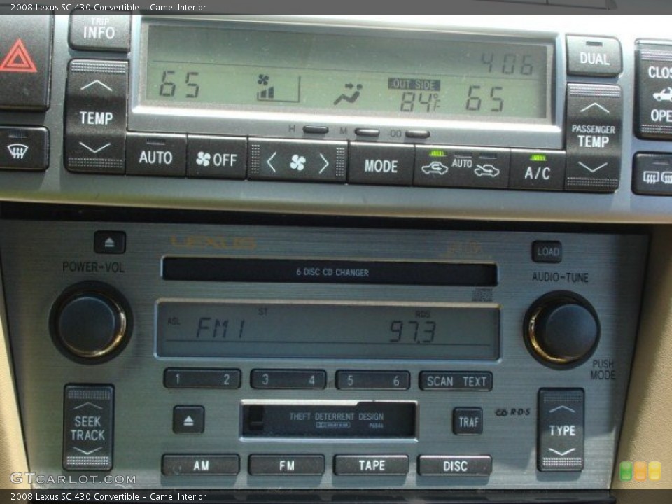 Camel Interior Audio System for the 2008 Lexus SC 430 Convertible #65710526