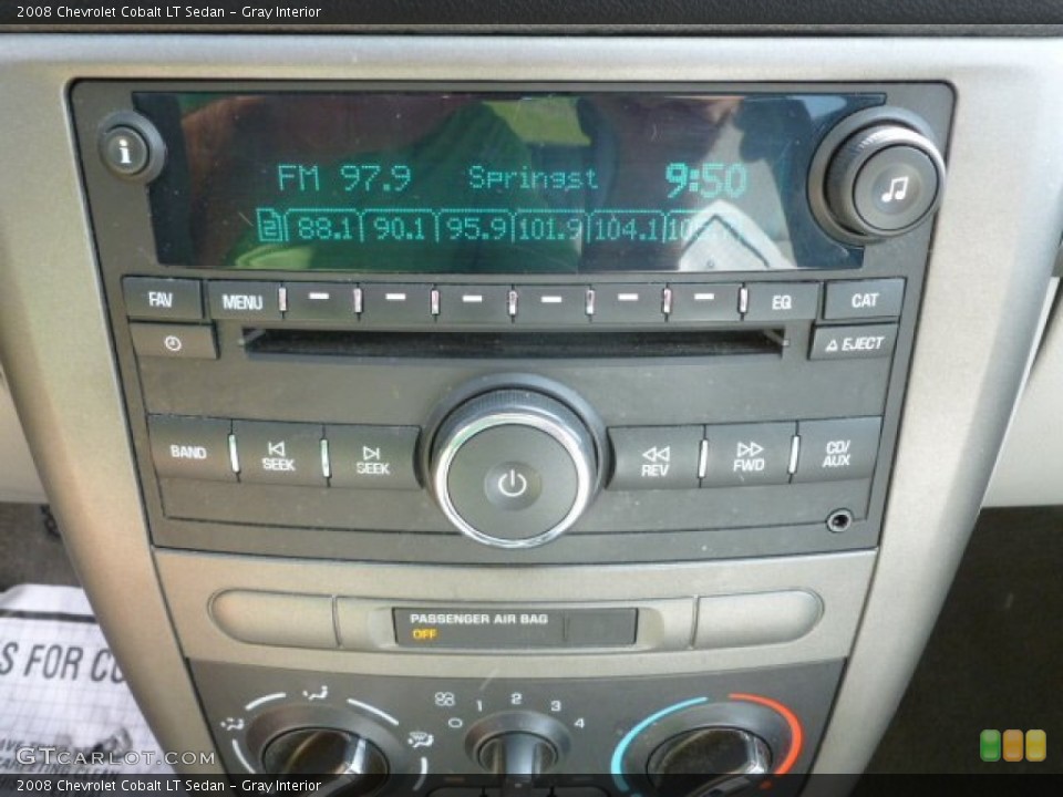 Gray Interior Audio System for the 2008 Chevrolet Cobalt LT Sedan #65712211