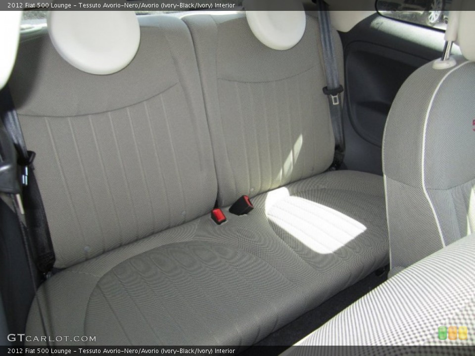 Tessuto Avorio-Nero/Avorio (Ivory-Black/Ivory) Interior Rear Seat for the 2012 Fiat 500 Lounge #65714483