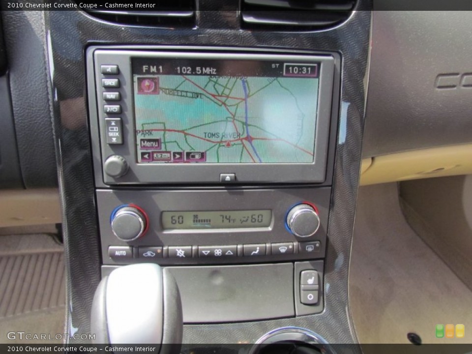 Cashmere Interior Navigation for the 2010 Chevrolet Corvette Coupe #65717558
