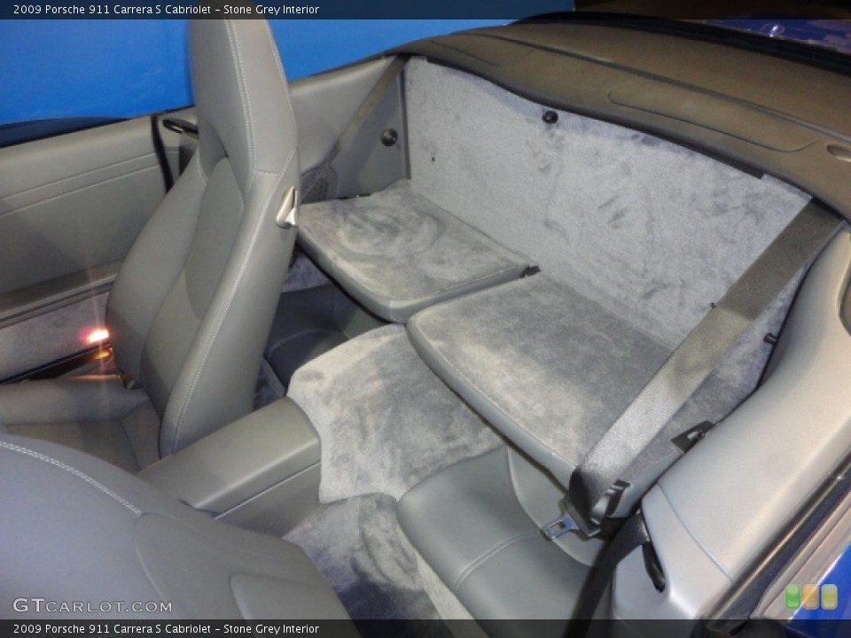Stone Grey Interior Rear Seat for the 2009 Porsche 911 Carrera S Cabriolet #65718485
