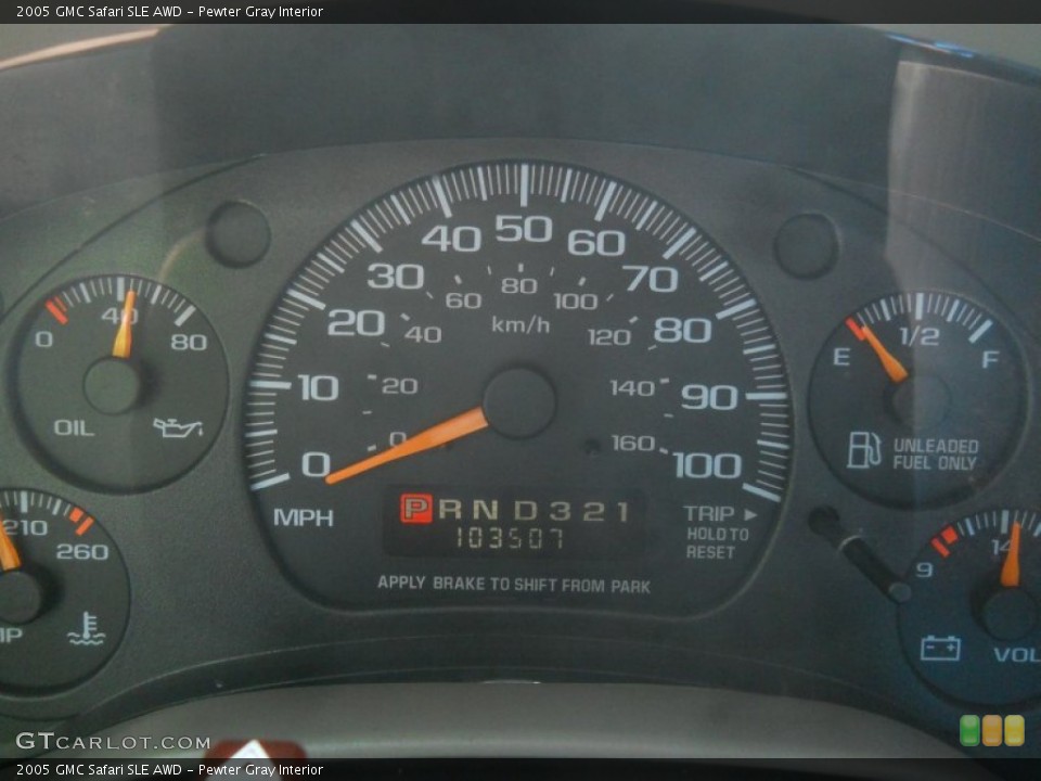 Pewter Gray Interior Gauges for the 2005 GMC Safari SLE AWD #65722532