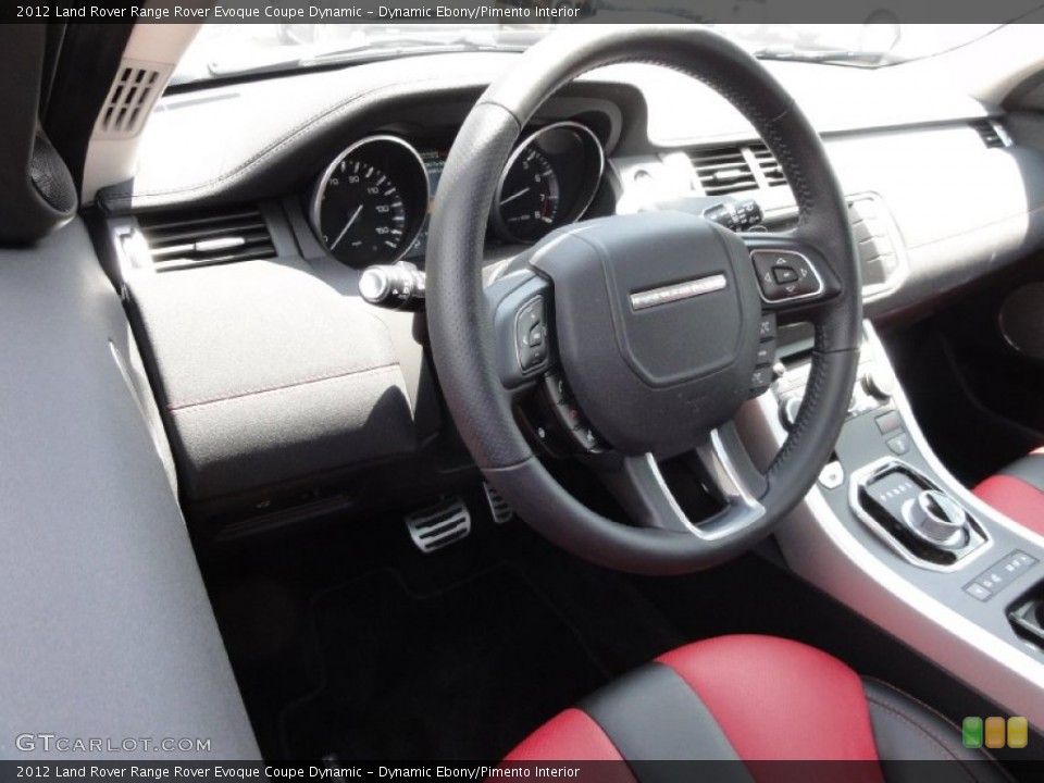 Dynamic Ebony/Pimento Interior Steering Wheel for the 2012 Land Rover Range Rover Evoque Coupe Dynamic #65723396