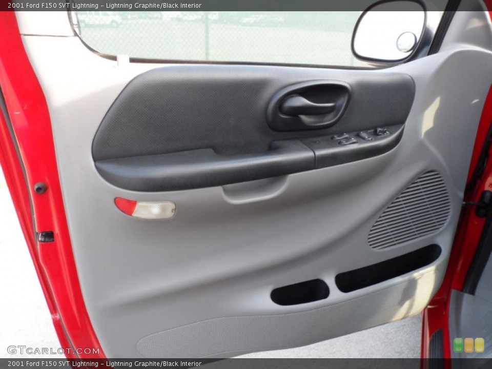 Lightning Graphite/Black Interior Door Panel for the 2001 Ford F150 SVT Lightning #65723408