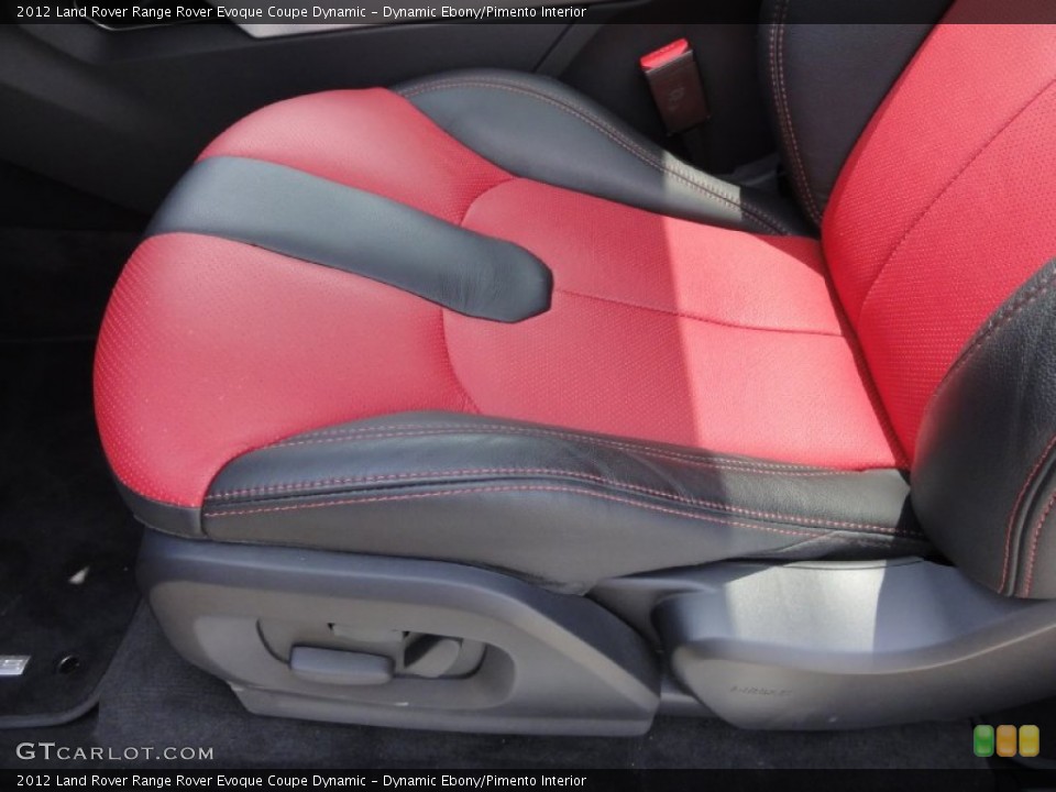 Dynamic Ebony/Pimento Interior Front Seat for the 2012 Land Rover Range Rover Evoque Coupe Dynamic #65723432