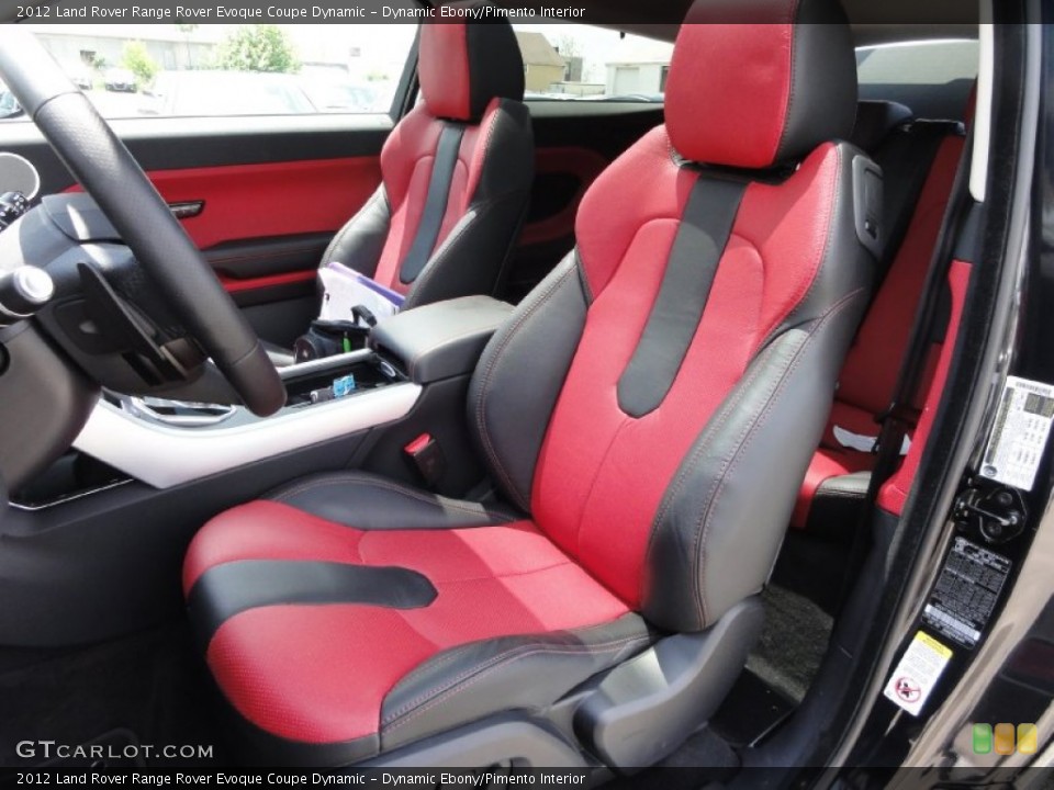 Dynamic Ebony/Pimento Interior Front Seat for the 2012 Land Rover Range Rover Evoque Coupe Dynamic #65723441
