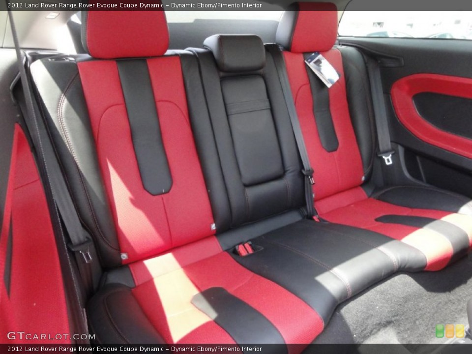Dynamic Ebony/Pimento Interior Rear Seat for the 2012 Land Rover Range Rover Evoque Coupe Dynamic #65723474