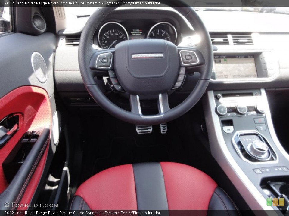 Dynamic Ebony/Pimento Interior Steering Wheel for the 2012 Land Rover Range Rover Evoque Coupe Dynamic #65723606