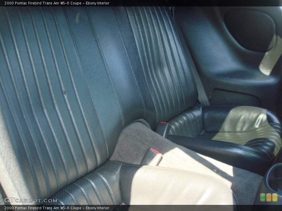 Ebony Interior Rear Seat for the 2000 Pontiac Firebird Trans Am WS-6 Coupe #65724888