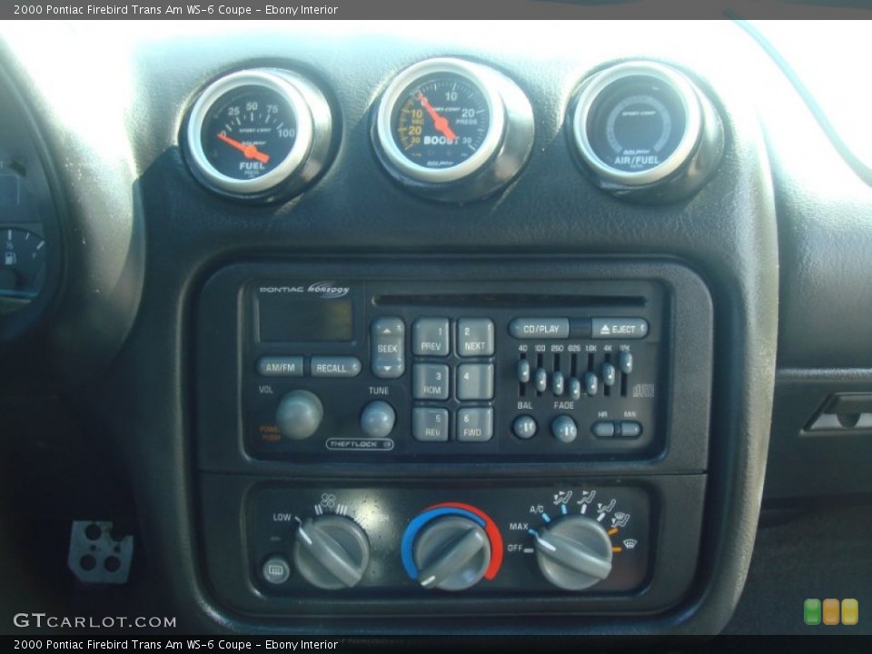 Ebony Interior Controls for the 2000 Pontiac Firebird Trans Am WS-6 Coupe #65724931