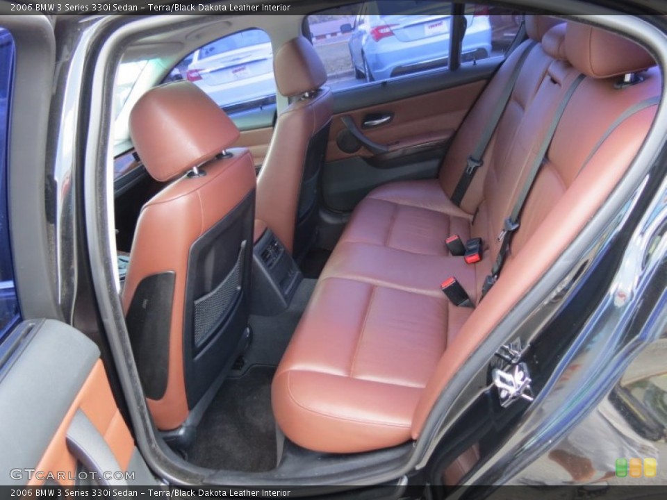 Terra/Black Dakota Leather Interior Rear Seat for the 2006 BMW 3 Series 330i Sedan #65727010