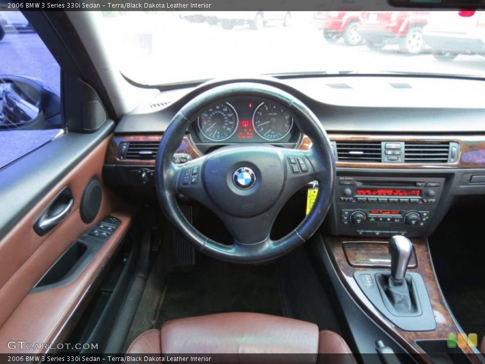 Terra/Black Dakota Leather Interior Dashboard for the 2006 BMW 3 Series 330i Sedan #65727061
