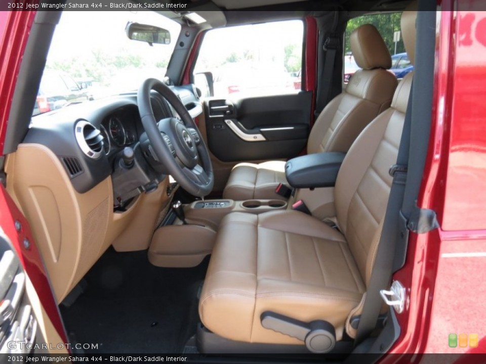 Black/Dark Saddle Interior Photo for the 2012 Jeep Wrangler Sahara 4x4 #65727826