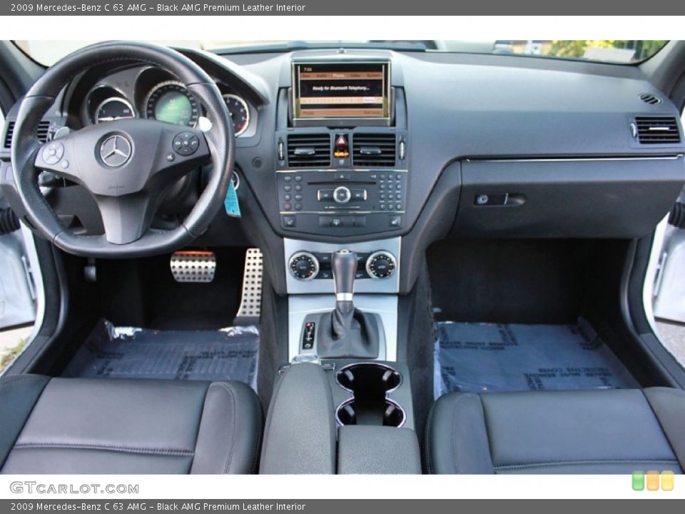 Black AMG Premium Leather Interior Dashboard for the 2009 Mercedes-Benz C 63 AMG #65729038