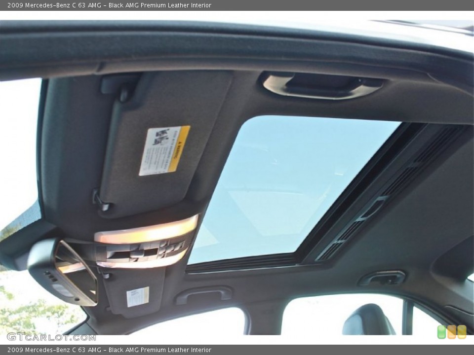 Black AMG Premium Leather Interior Sunroof for the 2009 Mercedes-Benz C 63 AMG #65729203