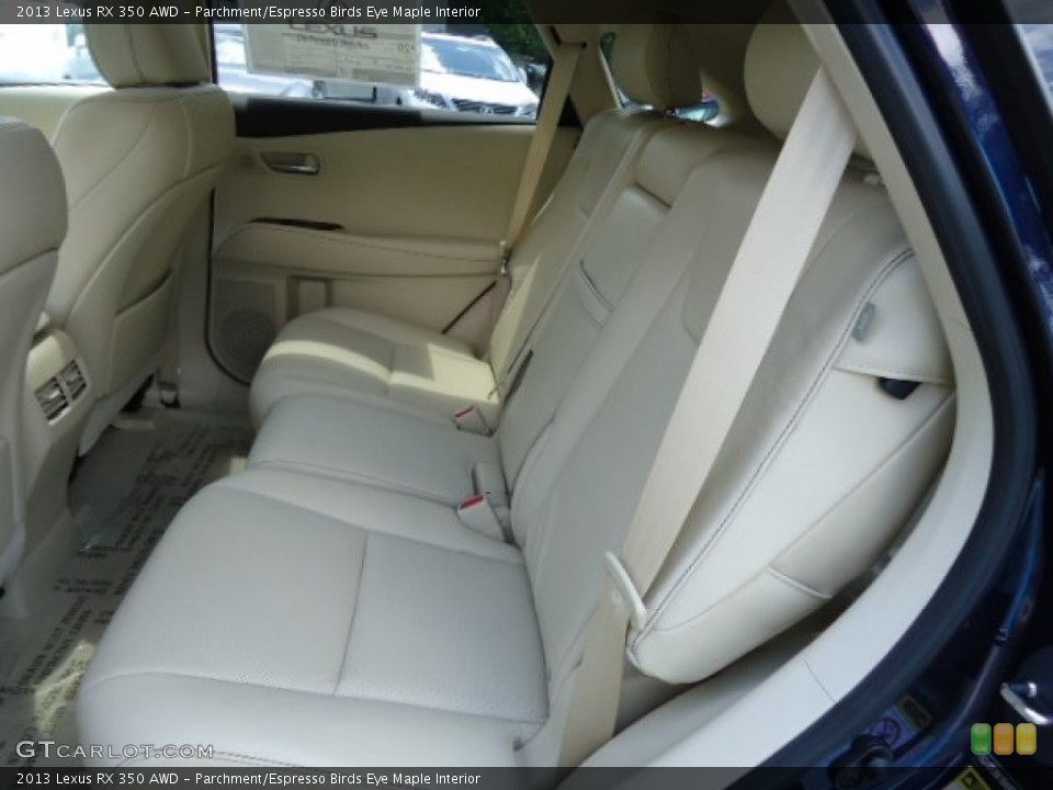 Parchment/Espresso Birds Eye Maple Interior Rear Seat for the 2013 Lexus RX 350 AWD #65731033