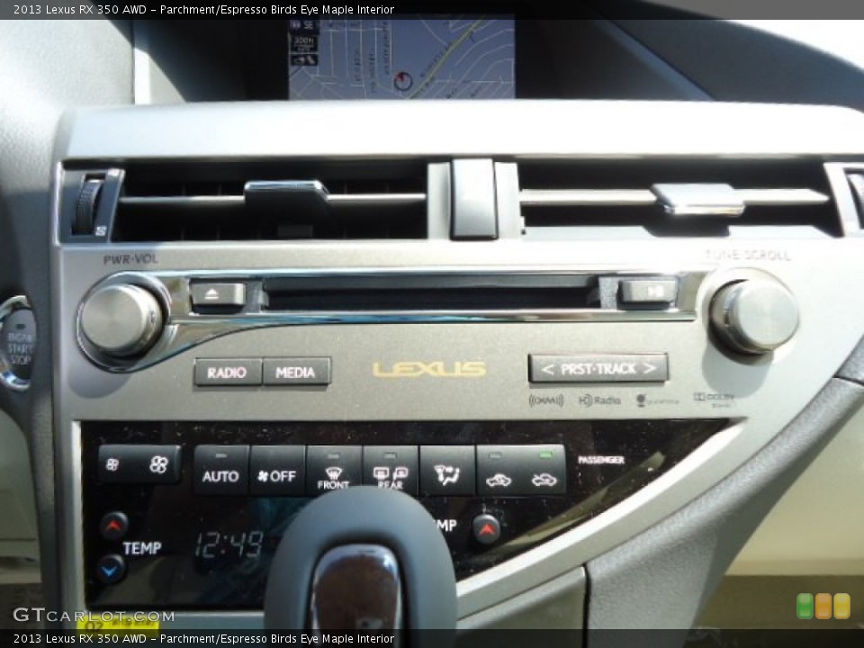 Parchment/Espresso Birds Eye Maple Interior Controls for the 2013 Lexus RX 350 AWD #65731093