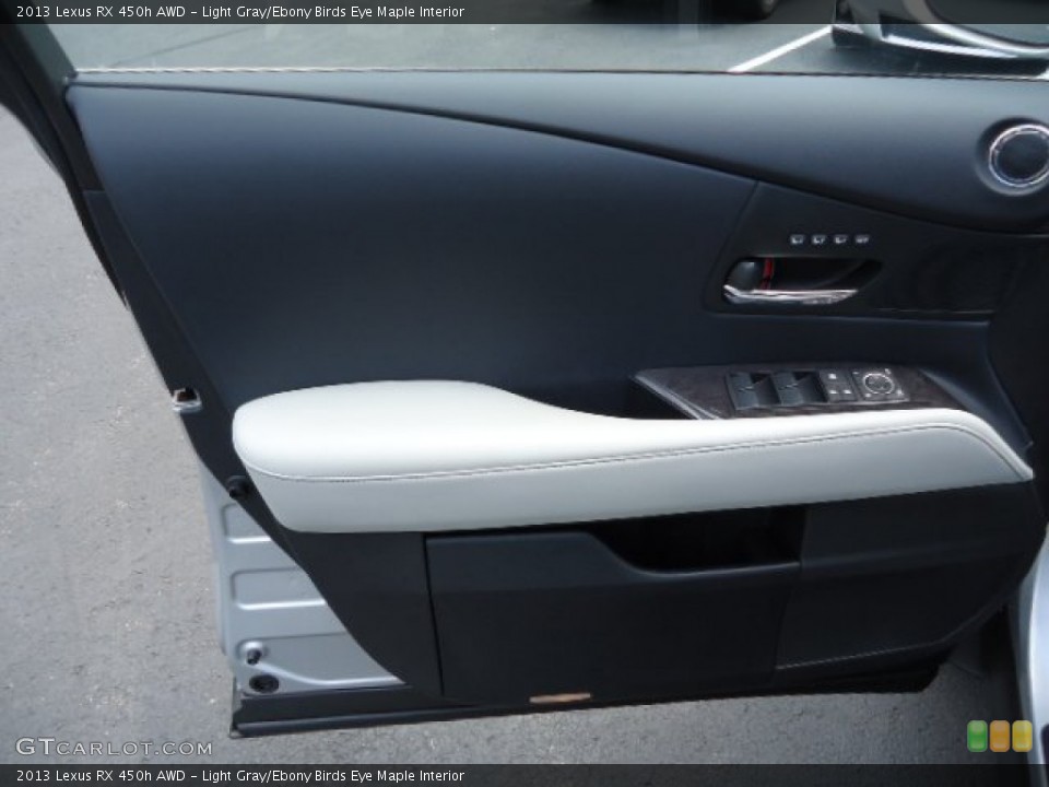 Light Gray/Ebony Birds Eye Maple Interior Door Panel for the 2013 Lexus RX 450h AWD #65731393