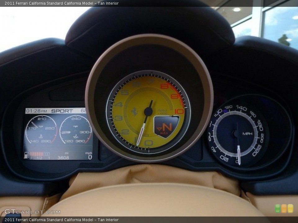 Tan Interior Gauges for the 2011 Ferrari California  #65733820