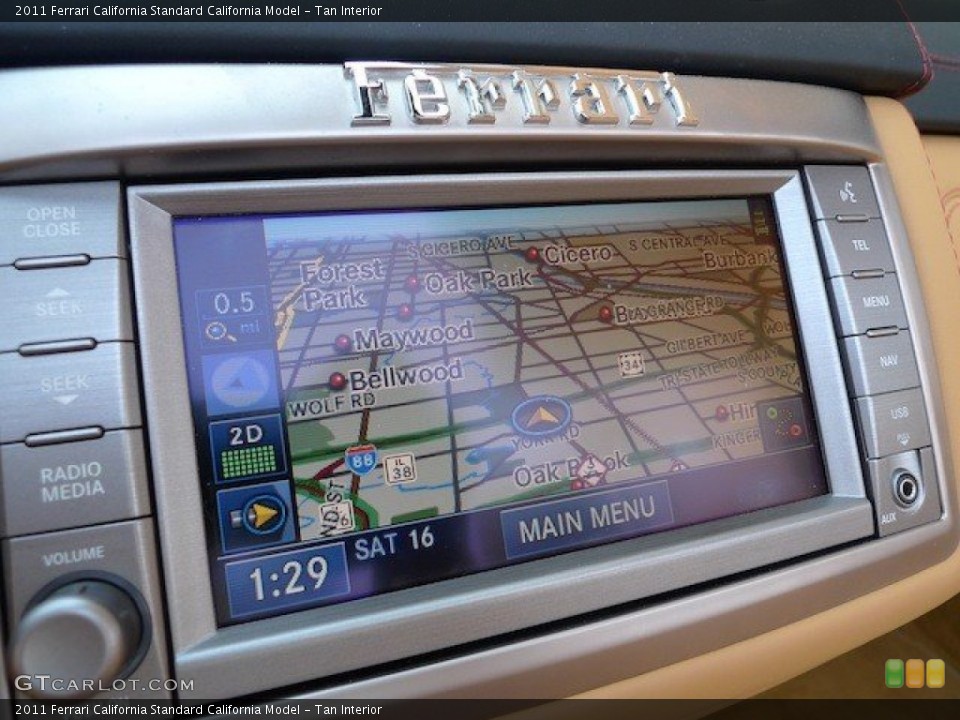 Tan Interior Navigation for the 2011 Ferrari California  #65733838