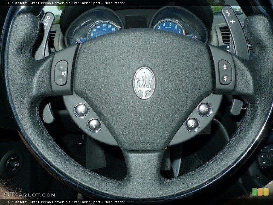 Nero Interior Steering Wheel for the 2012 Maserati GranTurismo Convertible GranCabrio Sport #65734093