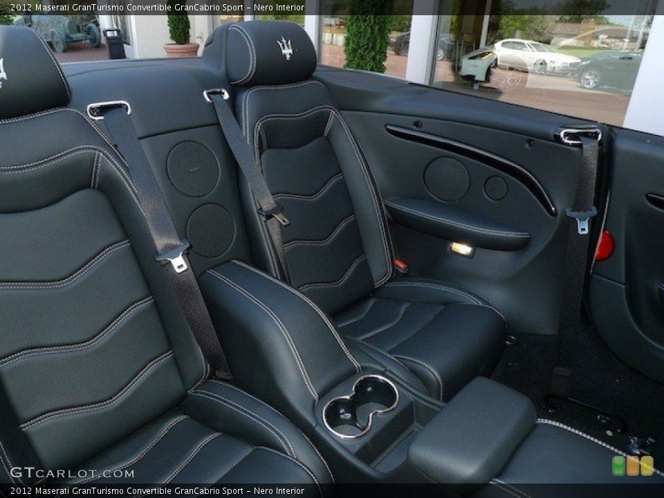 Nero Interior Rear Seat for the 2012 Maserati GranTurismo Convertible GranCabrio Sport #65734132
