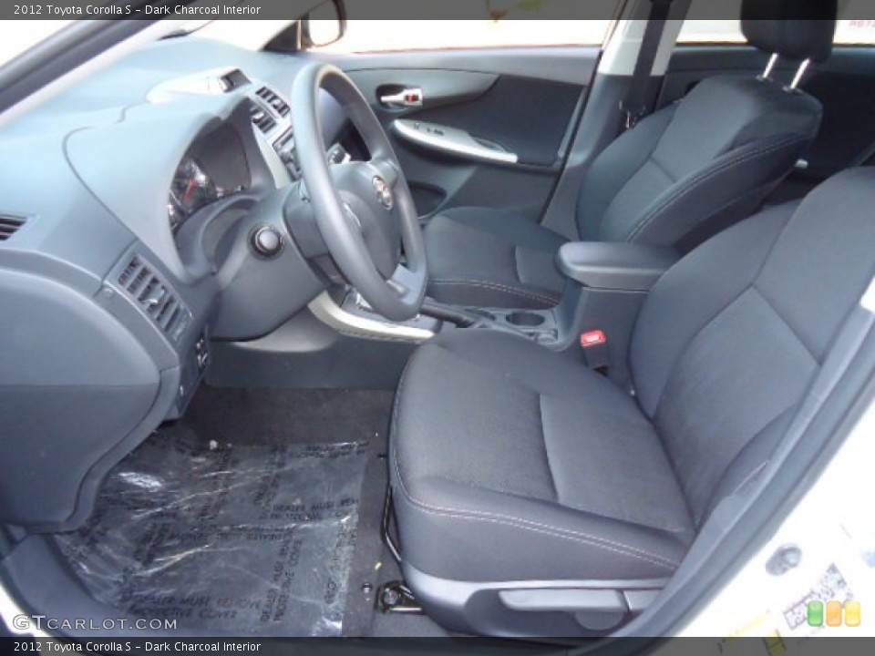 Dark Charcoal Interior Photo for the 2012 Toyota Corolla S #65737353