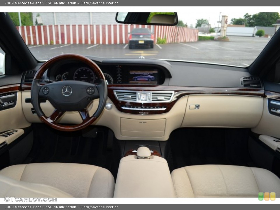 Black/Savanna Interior Dashboard for the 2009 Mercedes-Benz S 550 4Matic Sedan #65738116